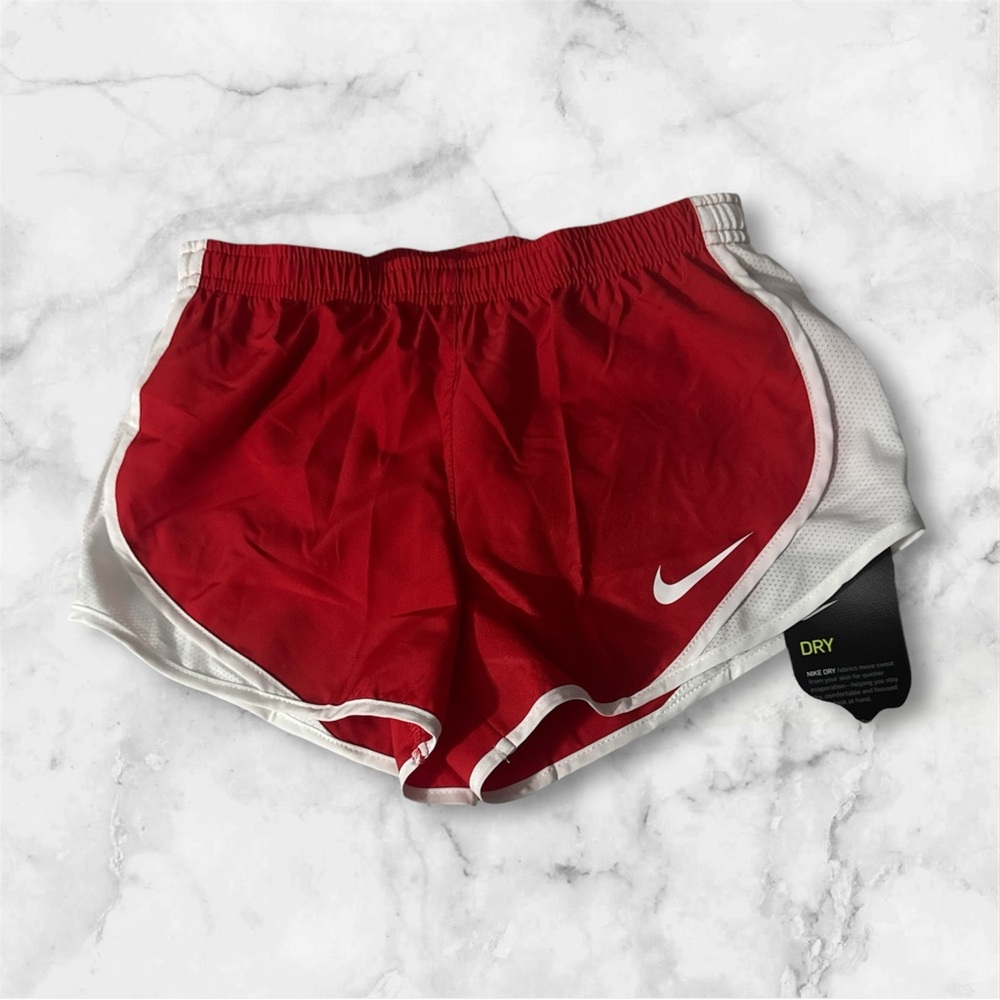 Nike Girls Red and White Running Shorts NWT - Size Small